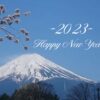 富士山と桜の花